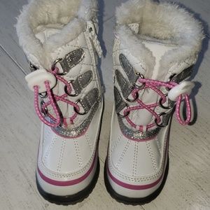 Toddler Totes white winter boots